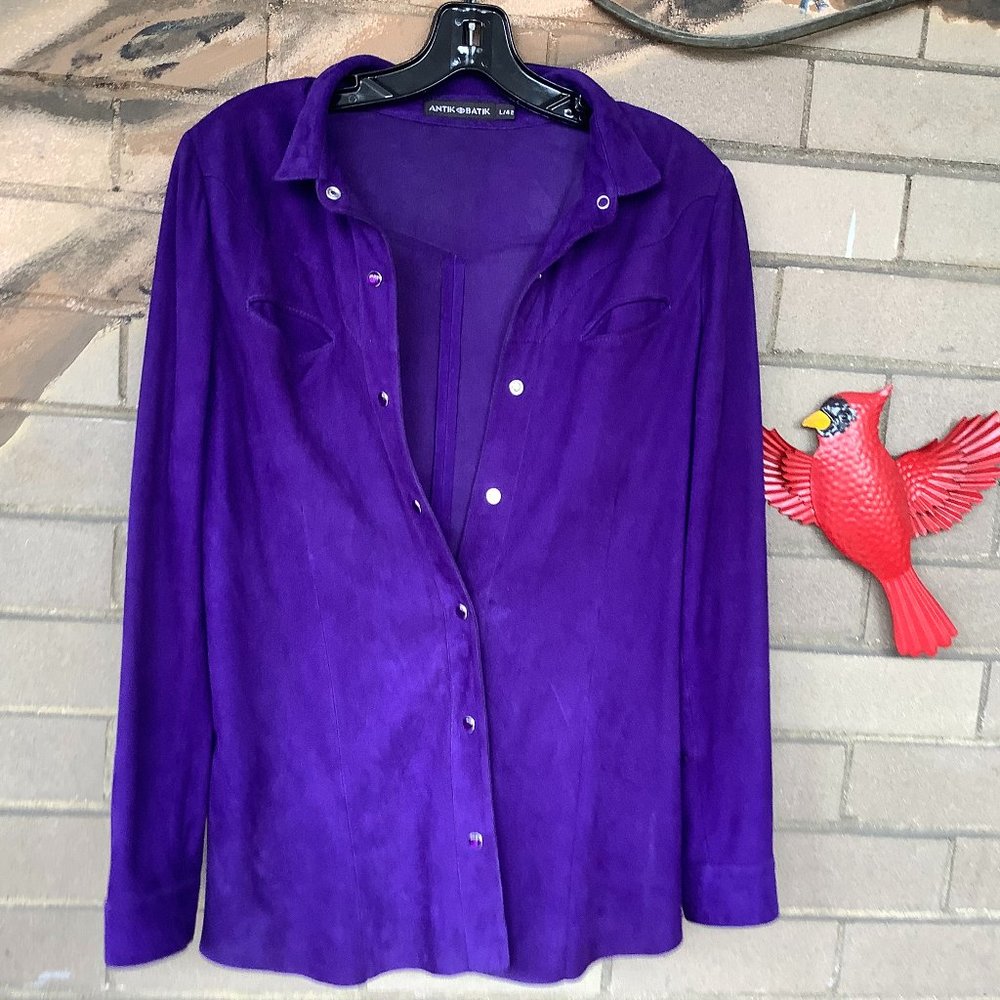 Genine Suede Western Style Antik Batik Jacket